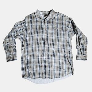 Roper 3XT Tall Man Brown Plaid Long Sleeve‎ Western Cowboy Button Down Shirt